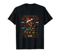 Teckel Laid de Noël Tricot Chien Maman Bonnet Père Noël T-Shirt Graphique avec Valeur
