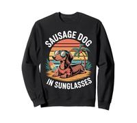 Teckel Lunettes de Soleil rétro Ambiance Plage Sweatshirt