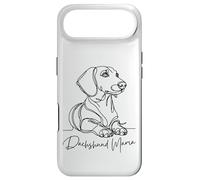 Teckel Mama Teckel Mom Line Art Wiener Dog Artistic Coque pour iPhone Air