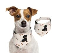 Teckel Mignon,Bandanas pour Chien, écharpe en Coton, Bavoirs réglables pour Animaux de Compagnie,L