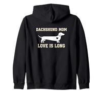 Teckel Mom Love is Long Weiner Dog Lover Sweat à Capuche