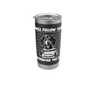 Teckel Propriétaire de chien T Teckel à poil court Promenade Gobelet isotherme en acier inoxydable double paroi