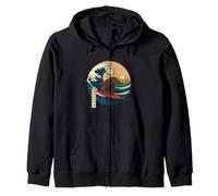 Teckel Surf Japonais Kanagawa Wave Japon Maman Papa Enfants Sweat à Capuche