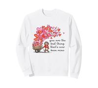 Teckel Valentine Dog Reading Books You are The Best Thing Sweatshirt