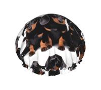 Teckel Weiner Bonnet de douche pour animal domestique non mouillant, double couche réutilisable, bonnet de douche pour cheveux longs