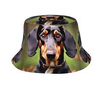 Teckel Weiner Chapeau de soleil d'hiver unisexe avec imprimé chiens pour la plage, la pêche