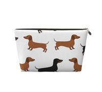 Teckel Weiner Chiens de Compagnie imprimés, Trousse de Maquillage Trousse à cosmétiques Trousse de Toilette de Voyage Portable Pochette de Toilette