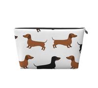 Teckel Weiner Chiens de Compagnie imprimés, Trousse de Toilette Trousse de Maquillage Sac à cosmétiques Trousse de Toilette de Voyage Portable