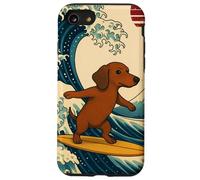 Teckel Weiner Japonais Kanagawa Wave Surf Maman Papa Coque pour iPhone SE (2020) / 7/8