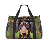 Teckel Weiner Sac de voyage pour femme Motif chiens, Noir , Taille unique