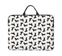 Teckels à Poil Lisse Noir et feu,Housse pour Ordinateur Portable 14 Pouces, Sacoche pour Ordinateur Portable, Mallette avec poignée