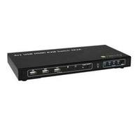 Techly 4x1 USB HDMI KVM Switch 4Kx2K IDATA KVM-HDMI4U commutateur écran, clavier et souris Noir