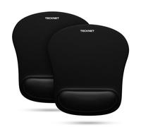 TECKNET 2 Packs Tapis de Souris,Tapis de Souris Ergonomique avec Repose Poignet, Portable Mouse Pad Parfait pour Ordinateur, Bureau, Travail