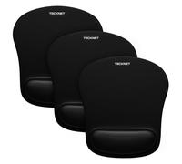 TECKNET 3 Packs Tapis de Souris,Tapis de Souris Ergonomique, Noir