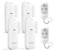 TECKNET Alarme Maison sans Fil, Alarme Porte avec Télécommande, Window and Door Alarm Sensor avec 4 Modes D'alarme, Facile à Installe, Détecteur Ouverture Porte pour Maison、Hôtel、Garage、Fenêtres