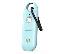 TECKNET Alarme Personnelle pour Femmes, Alarme de Poche avec Sirène 130dB et Signal Lumineux LED, Porte-clés de Chargement USB Type-C, Alarmes de Poche pour Enfants, Femmes, Personnes Âgées
