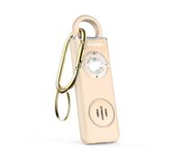 TECKNET Alarme personnelle, Ring Alarm de 130 DB avec Signal LED, Porte-clés de Chargement USB Type-C, Alarmes de Poche pour Enfants, Femmes, Personnes Âgées et Étudiants (Couleur de Peau)