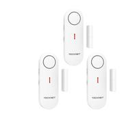 TECKNET Alarme Porte et Fenêtre sans Fil, Alarme et Carillon 2 en 1, Contrôle du Volume à 3 Niveaux, Systeme Alarme Maison, Alarmes Antivol sans Fil pour la Maison, Le Magasin, Le Bureau (3 PCS)