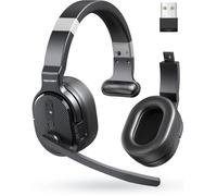TECKNET Casque Bluetooth convertible mono/stéréo avec micro ENC, 50h, Bluetooth 5.0, clé USB, USB-C