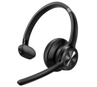 TECKNET Casque Bluetooth sans Fil avec Micro, Casque Audio sans Fil Technologie Bluetooth 6.0, Casque Micro, Casque Micro Bluetooth Wireless pour Ordinateur Portable, Skype, Centre d'appels, Bureau