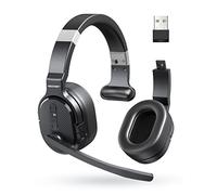 TECKNET Casque Bluetooth sans Fil avec Micro, Casque sans Fil Simple et Double Oreille avec 3 Modes de Musique EQ, Casque Anti Bruit Bluetooth ENC, pour Centres d'appels, Bureaux, Camionneurs