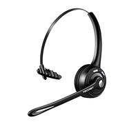 TECKNET Casque d'écoute Bluetooth, Casque d'écoute sans Fil avec Microphone antibruit pour Camionneur, Mains Libres avec Microphone muet pour téléphone Portable, PC, Maison, Bureau, Centre d'appe