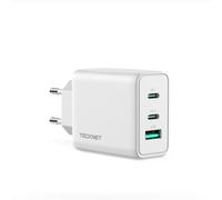 TECKNET Chargeur USB C 65W GaN Tech avec 3 en 1, PD 3.0 Chargeur Secteur, Chargeur USB C Rapide Compatible avec iPhone 15 Pro Max/Pro/14/13, iPad Pro/Air, MacBook Pro/Air/ThinkPad T49