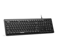 TECKNET Clavier filaire pleine grandeur, Plug and Play, compatible Windows