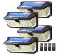 TECKNET Lampe Solaire Extérieur, 546 LEDs, Éclairage Puissant à 300°- 4 pcs