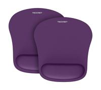 TECKNET Lot de 2 tapis de souris ergonomiques avec repose-poignet, pour jeux vid o, soulagement de la douleur, portable et confortable, pour ordi