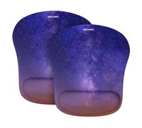TECKNET Lot de 2 tapis de souris ergonomiques avec repose-poignet, pour jeux vid o, soulagement de la douleur, confortables et portables, pour or