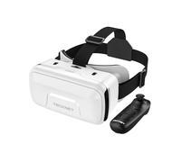TECKNET Lunettes VR pour téléphones portables avec poignée, lunettes de réalité virtuelle 3D avec vision HD 110°, anti-lumière bleue et vitesses réglables, lunettes VR confortables pour iPhone