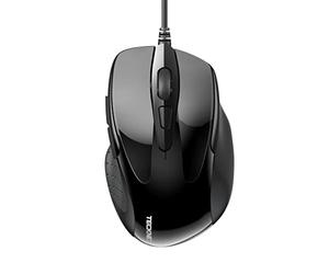 TECKNET Mouse Pro S2 Souris Filaire Optique Haute Précision 6 Boutons 6400 DPI 4 DPI Réglable Souris Ergonomique pour Windows 11/10/8.1/8/Vista/XP/Mac Ordinateur Portable/Bureau Câble 1.5M-Noir