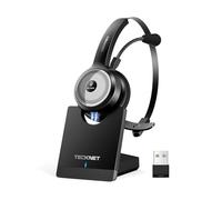 TECKNET Oreillette Bluetooth avec Micro, Base de Recharge Portable