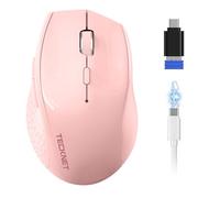 TECKNET Pro Souris Bluetooth, Souris Rechargeable3 Modes (BT5.0/5.0+2.4G)