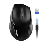 TECKNET Pro Souris sans Fil, Souris sans Fil Rechargeable Silencieuse, 6400 DPI Réglable Optique Souris Ergonomique pour Ordinateurs Portables, Mac, PC, Windows