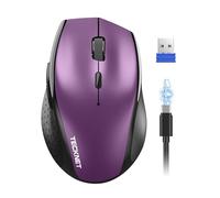 TECKNET Pro Souris sans Fil, Souris sans Fil Rechargeable Silencieuse, 6400 DPI Réglable Optique Souris Ergonomique pour Ordinateurs Portables, Mac, PC, Windows