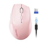 TECKNET Pro Souris sans Fil, Souris sans Fil Rechargeable Silencieuse, 6400 DPI Réglable Optique Souris Ergonomique pour Ordinateurs Portables, Mac, PC, Windows