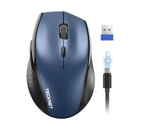 TECKNET Pro Souris sans Fil, Souris sans Fil Rechargeable Silencieuse, 6400 DPI Réglable Optique Souris Ergonomique pour Ordinateurs Portables, Mac, PC, Windows