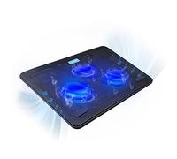 TeckNet Refroidisseurs PC Portable Ordinateur de 12 à 17 Pouces Silencieux Support Ventilateur Portable avec 2 Ports USB, 3 Ventilateurs de 118 mm, Alimenté Via USB