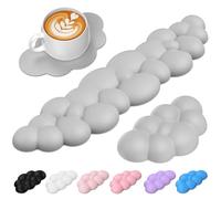 TECKNET Repose-poignet Cloud Ergonomique, Soutien Confortable en Mousse à mémoire et Cuir PU, Atténue la fatigue, Lot 3-en-1 pour Bureau, Ordinateur et Gaming - Gris