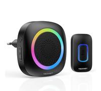 TECKNET Sonnette sans Fil Exterieur Etanche, Étanche IP66 Portée 400M RVB Amovible Sonnette sans Fil Exterieur,60 Mélodies et 5 Niveaux, pour Maison, Hôtel, Bureaux, Urgence etc