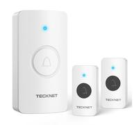 TECKNET Sonnette sans Fil IP65 étanche 400m Longue portée pour Maison