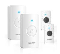 TECKNET Sonnette sans fil IP67 étanche 400m longue portée pour maison