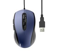 TECKNET Souris avec câble, 3600 DPI Optical Business Mouse Ergonomique Filaire avec 6 Boutons, 4 Niveaux DPI réglables, Plug & Play, pour Ordinateur Portable/PC/Mac - Bleu