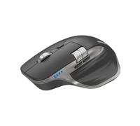 TECKNET Souris Bluetooth, Souris sans Fil Ergonomique avec 3 Modes (BT5.0/5.0+2.4G), Rechargeable, 4800 DPI Réglable avec Molette Latérale Souris Silencieuse pour Ordinateurs, Mac, PC, Windows, Gris