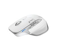 TECKNET Souris Bluetooth, Souris sans Fil Ergonomique avec 3 Modes (BT5.0/5.0+2.4G), Rechargeable, 4800 DPI Réglable avec Molette Latérale Souris Silencieuse pour Ordinateurs, Mac, PC, Windows, Blanc