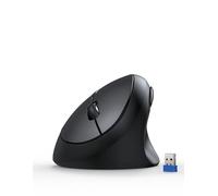 TECKNET Souris Ergonomique, 4800 DPI 5 Niveaux DPI Réglables, Souris Verticale Sans Fil, 6 Boutons, Souris Silencieuse 2.4G pour Ordinateur Portable, PC, Chromebook, Mac - Noir