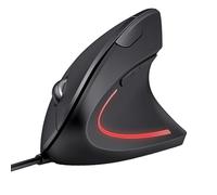 TECKNET Souris Ergonomique Filaire, 6400 DPI Souris Verticale Filaire, Câble USB 1,5 m, 6 Boutons pour PC, Ordinateur, Portable, Mac - Noir