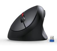TECKNET Souris Ergonomique sans Fil, 4800 DPI Souris Verticale, Eduction du Bruit à 99%, Souris sans Fil Silencieuse, 6 Boutons, 2.4G Souris Ordinateur pour PC, Ordinateur Portable, Mac - Noir